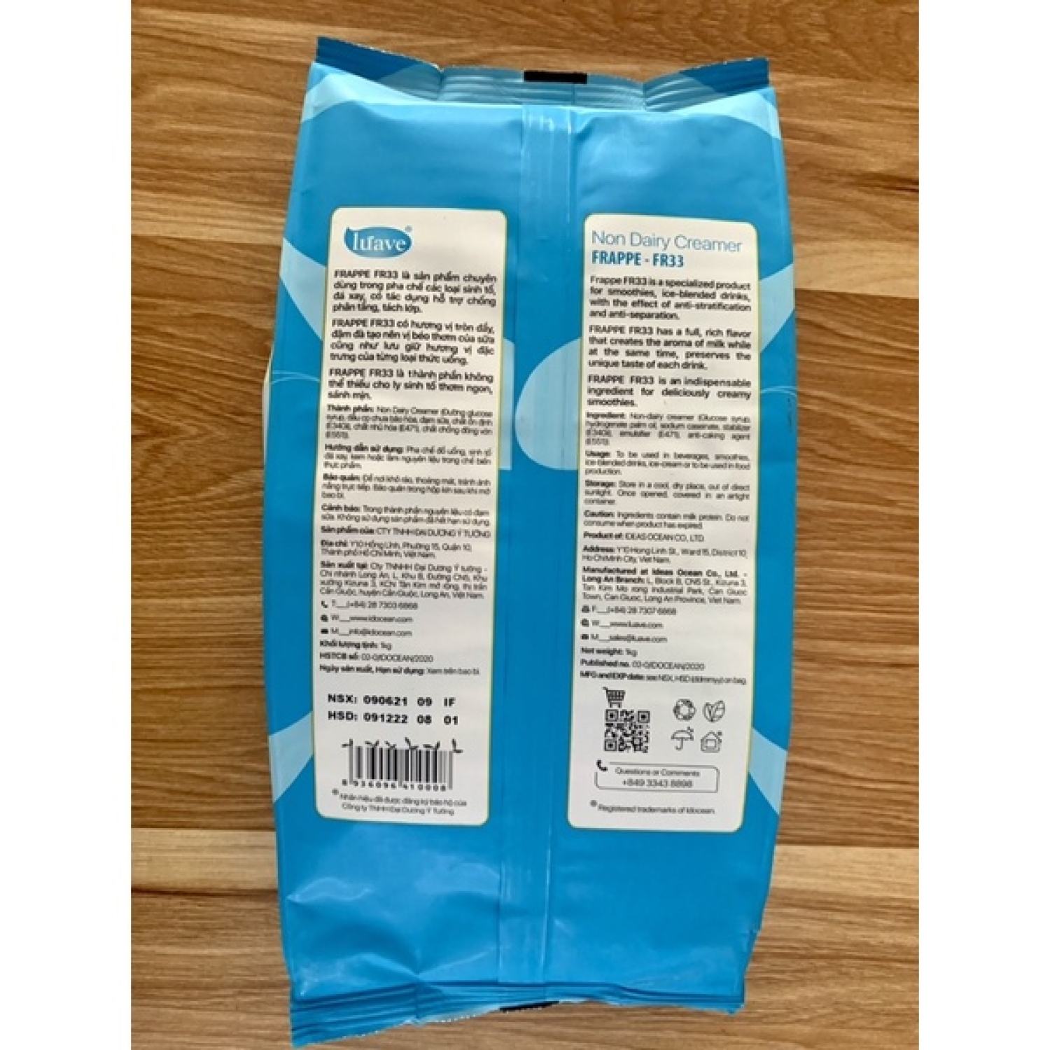 Bột Kem Béo Thực Vật Frappe- FR33- 1Kg