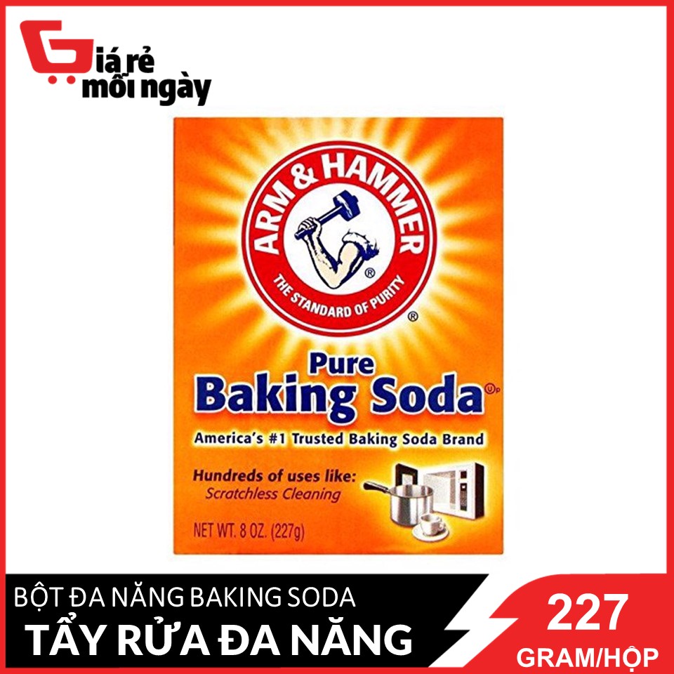 Bột Tẩy Rửa Đa Năng Baking Soda Arm&Hammer Pure Baking Soda 227g nhỏ tiện