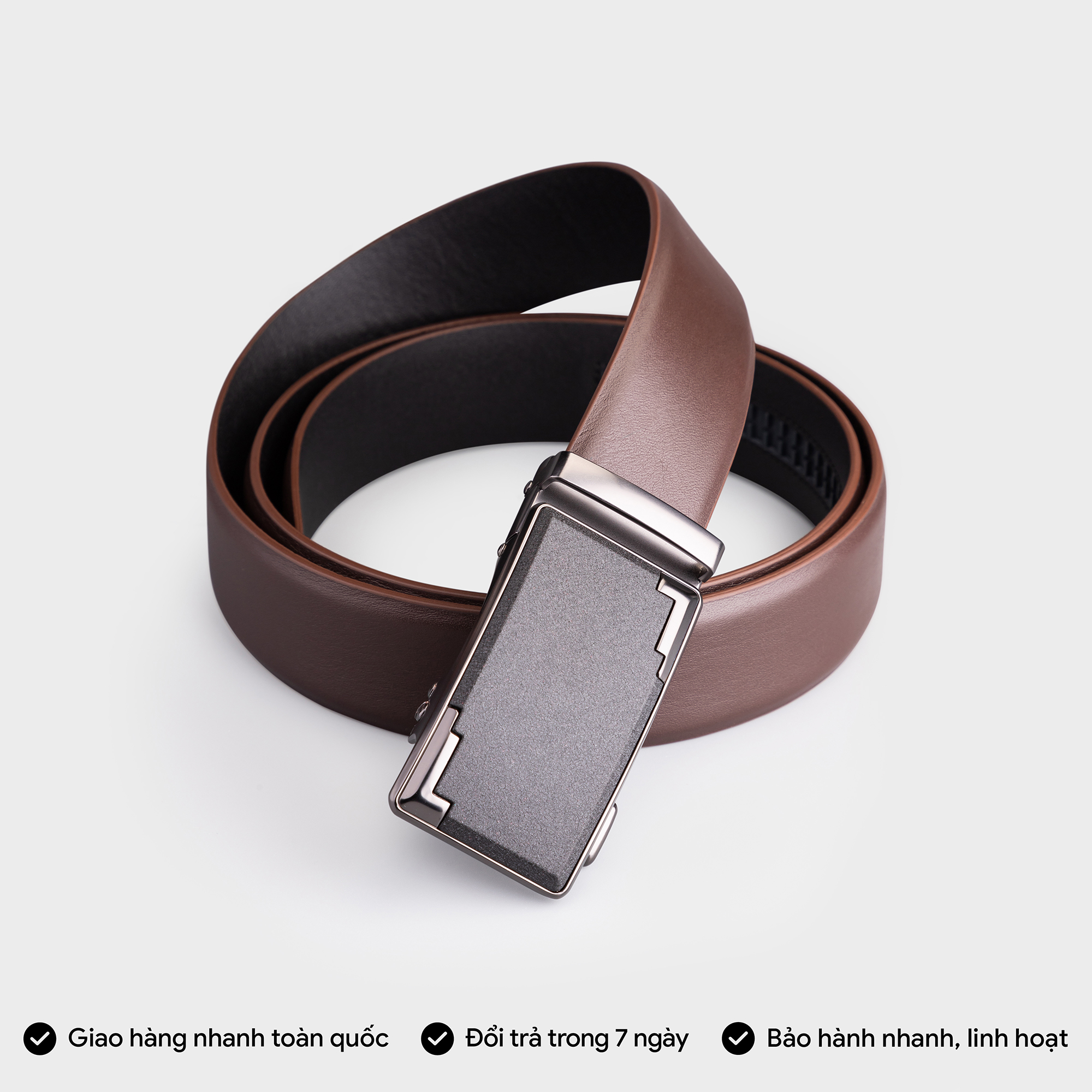 Thắt lưng nam da thật khóa tăng Lata TL339
