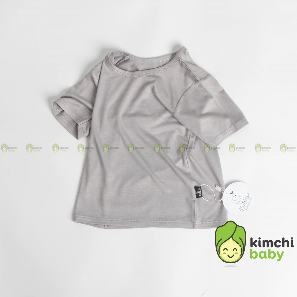 Áo Thun Bé Trai, Bé Gái KIMCHIBABY Vải Thun Lạnh Xuất Hàn, Áo Thun Trẻ Em Cộc Tay Mặc Hè MKMA2106