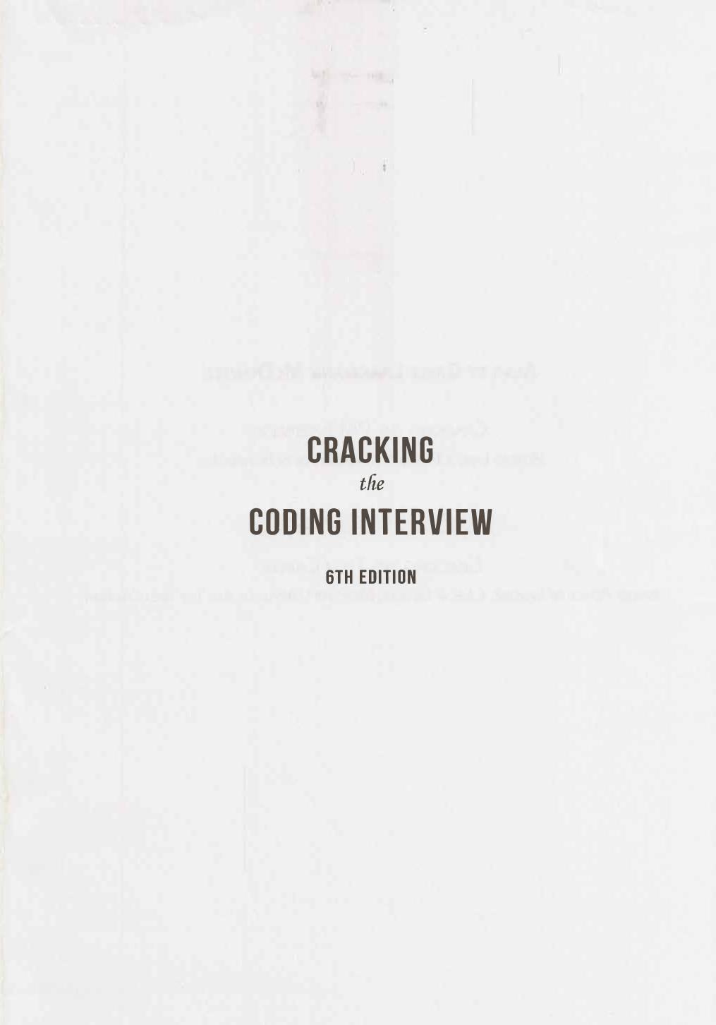 Cracking the Coding Interview