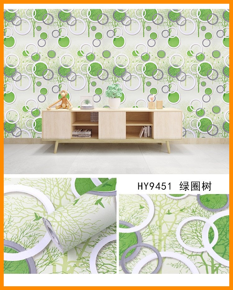 10m giấy dán tường sẵn keo bóng - cây (10m x 45cm /cuôn)