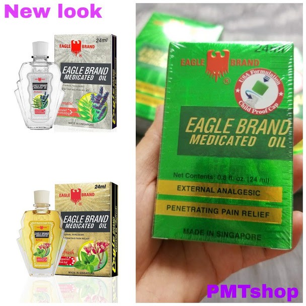 [HCM]Dầu Gió Trắng 2 Nắp [Lavender] Eagle Brand [Mỹ] 24ML