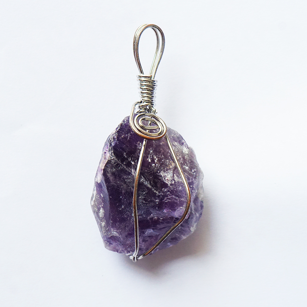 Mặt Dây Chuyền Thạch Anh Tím Amethyst Trái Tim