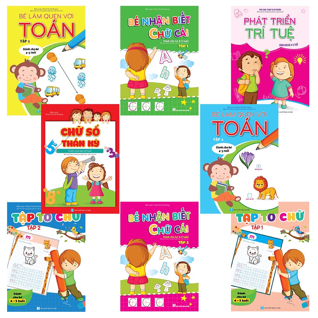 [Sách Chính Hãng] Sách Bé học IQ 4-5 tuổi (Combo 8 cuốn) - NTbooks