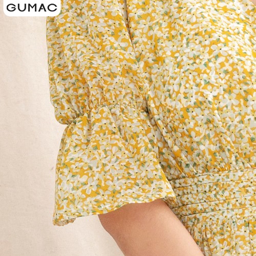Đầm hoa eo nhún GUMAC DA1029 - Size M