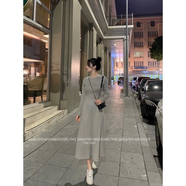 Váy maxi thun xoè dài tay- Vaydangdaichatthunzip188_P4
