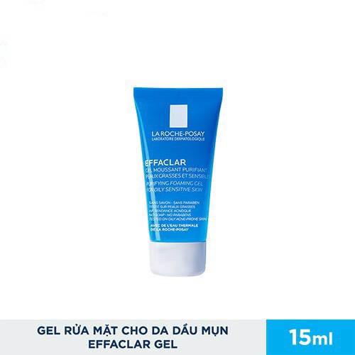 [HCM]Gel Rửa Mặt Tạo Bọt Giảm Dầu Cho Da Nhạy Cảm La Roche-Posay Effaclar 15ml
