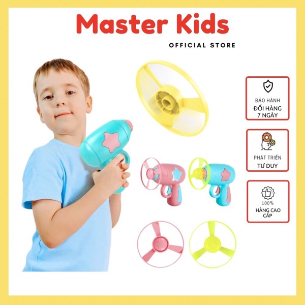 Đồ chơi bắn chong chóng, đĩa bay phát sáng nhiều màu sắc cho bé Master Kids