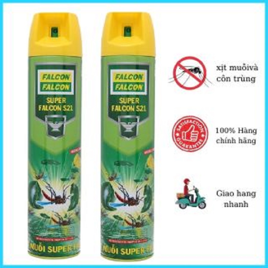 Hcm - bình xịt muỗi falcon s21 hương chanh chai = 660ml/chai