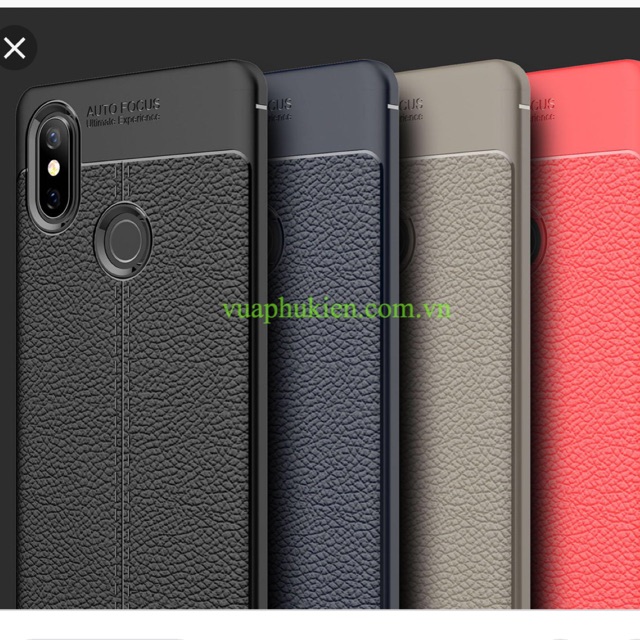 Ốp lưng dẻo Xiaomi Mi 8 vân giả da chống sốc Auto Focus