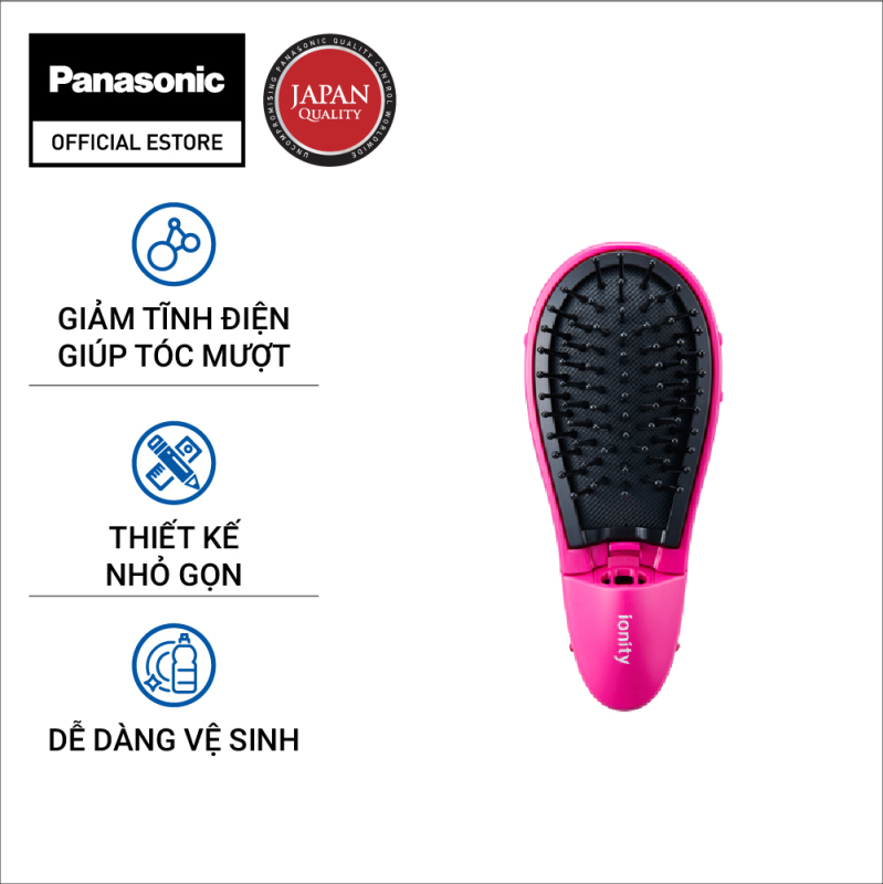 Lược chải tóc Panasonic ion nhỏ gọn EH-HE10VP421 – Cho mái tóc bóng mượt mọi lúc, mọi nơi - Bảo hành chính hãng 12 tháng nhập khẩu