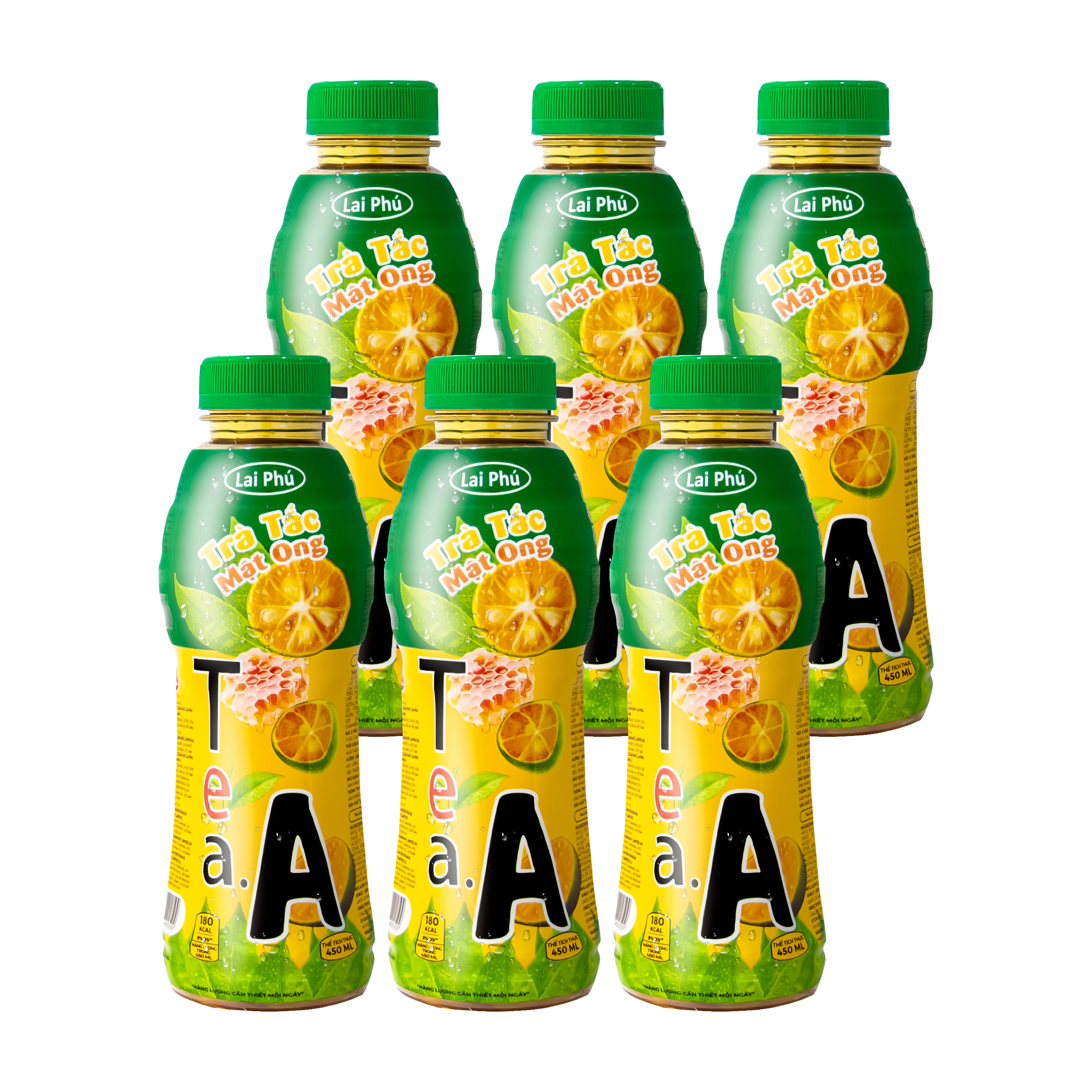 Trà Tắc Mật Ong Tea.A chai 450ml (Lốc 6 chai)