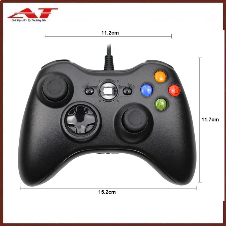 Tay bấm điện tử, game đơn rung hs usb 122 đen