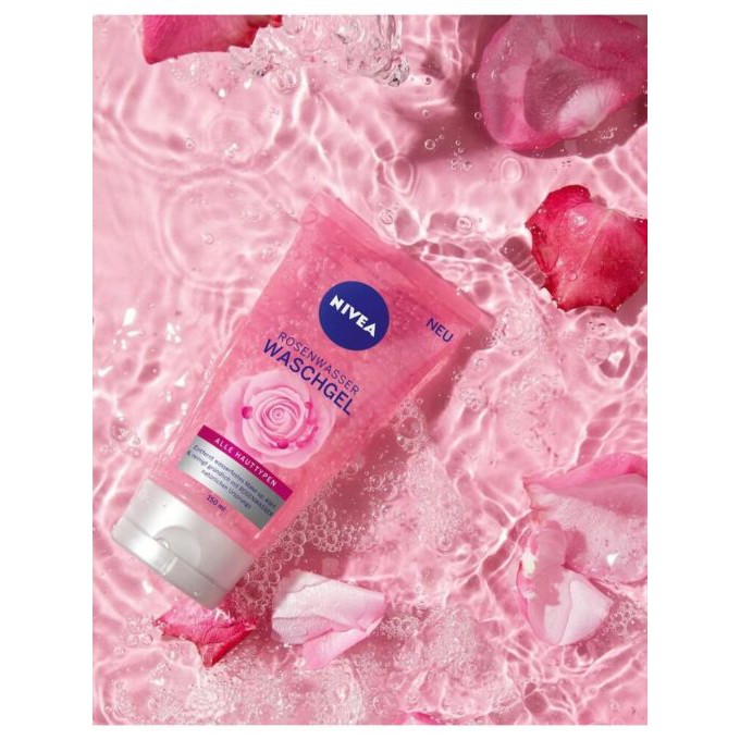 [ HÀNG ĐỨC CHÍNH HÃNG ] Sữa Rửa Mặt Nivea Hoa Hồng, 150ml
