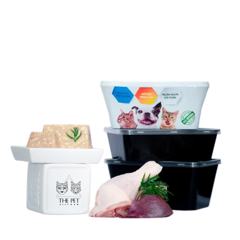 ✇ vn013 Pate Tươi Cho Chó Mèo THE PET VIET NAM Vị Hỗn Hợp Gà 01kg (Mixed Chicken And Liver)
