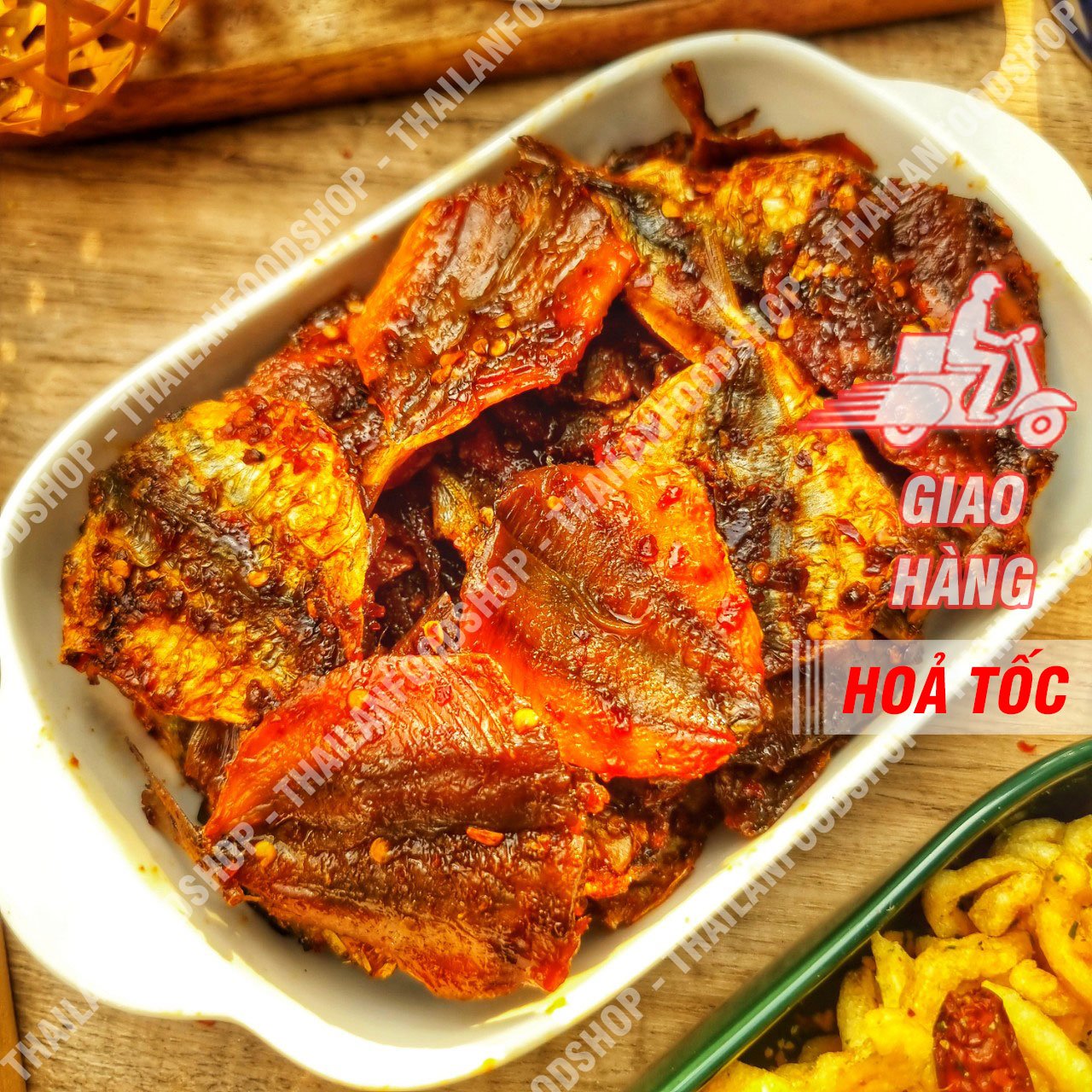 Khô Cá Chỉ Vàng Sốt Sate - Lon 300Gram