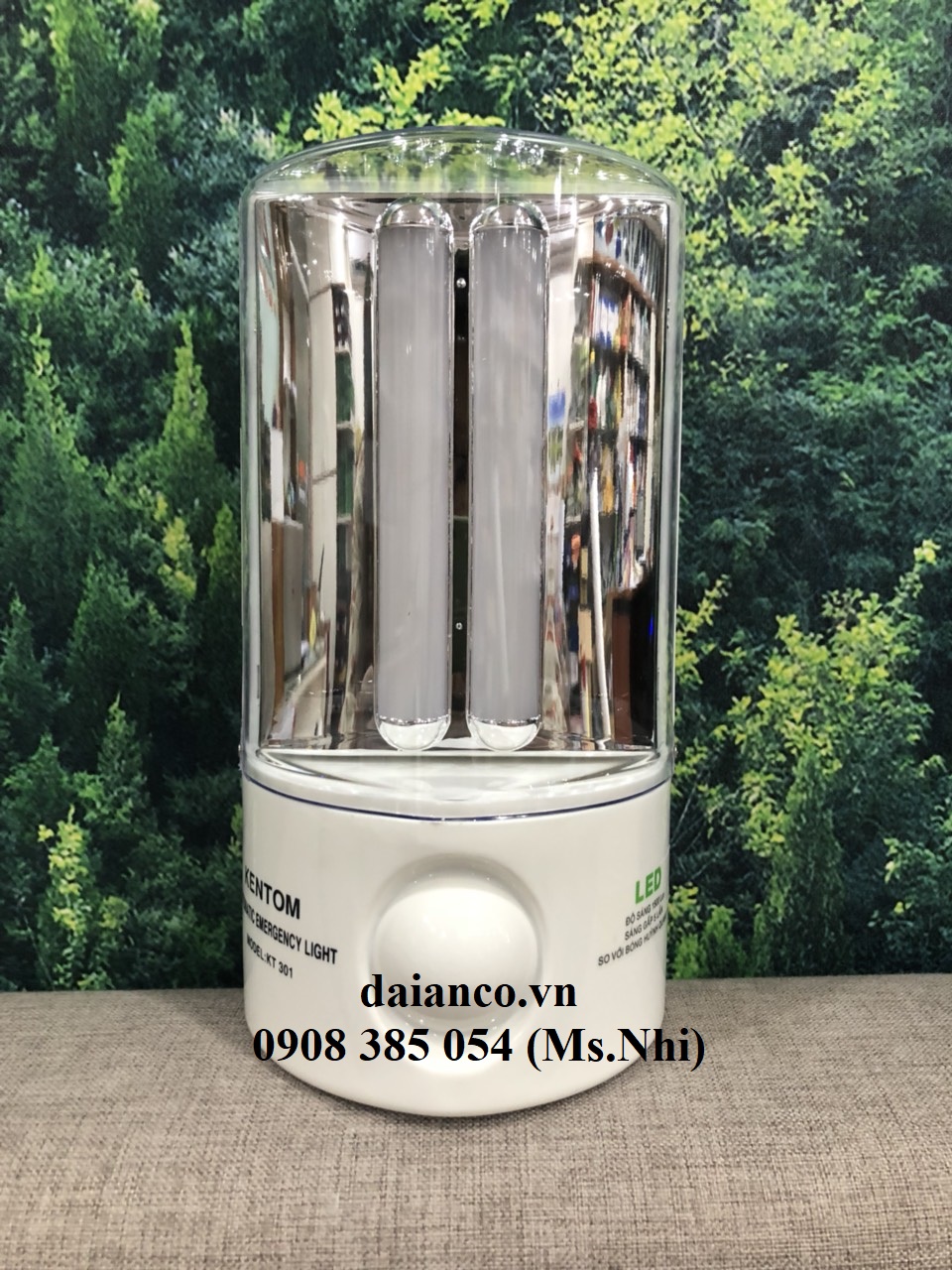 Đèn sạc khẩn cấp Kentom KT 301- Hình thật