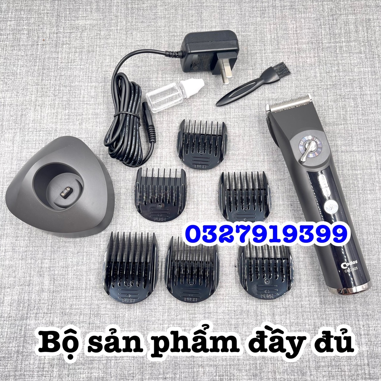 CODOS Tông đơ cắt tóc CODOS 925 cao cấp hàng chính hãng, pin Li-ion 2200mAh, 3 mức tốc độ, màn hình LCD, lưỡi titan sắc bén, thời gian sử dụng 240 phút