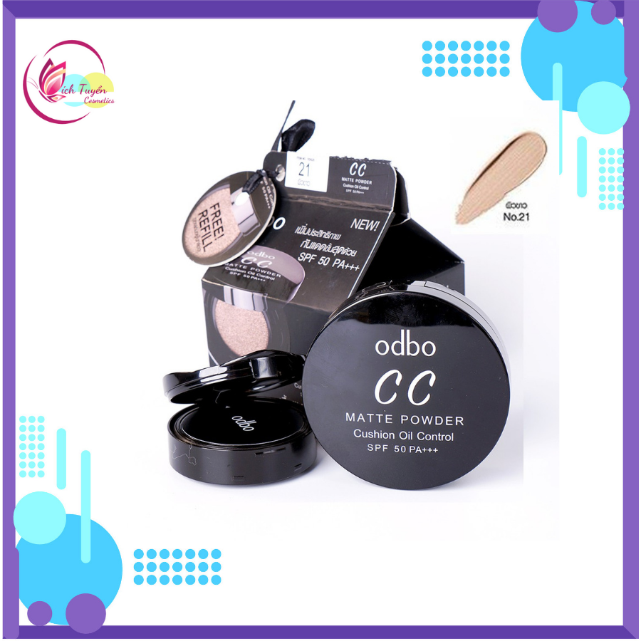 PHẤN NƯỚC  CC ODBO Cushion Matte Powder Oil Control (Kèm Lõi Refill)
