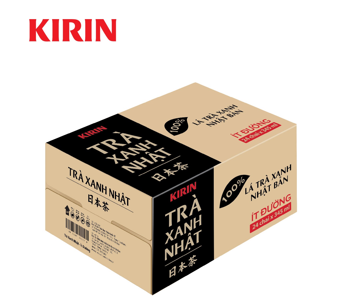 [HCM]Thùng 24 chai Trà xanh Nhật Kirin Ít đường 345ml