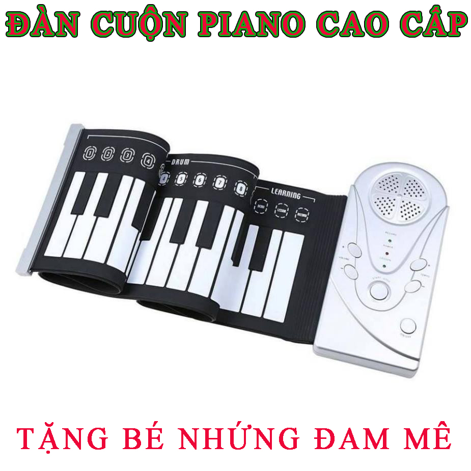 [HCM]đàn điện tử cho béMua đàn piano cho be ở đâuĐàn piano điện tử bàn phím cuộn dẻo 49 keys (Trắng). đàn piano mini cho trẻ Loa Trong Với Âm Thanh Ngọt Ngào Sở Hữu Mạch Điện Tử Thông Minh.