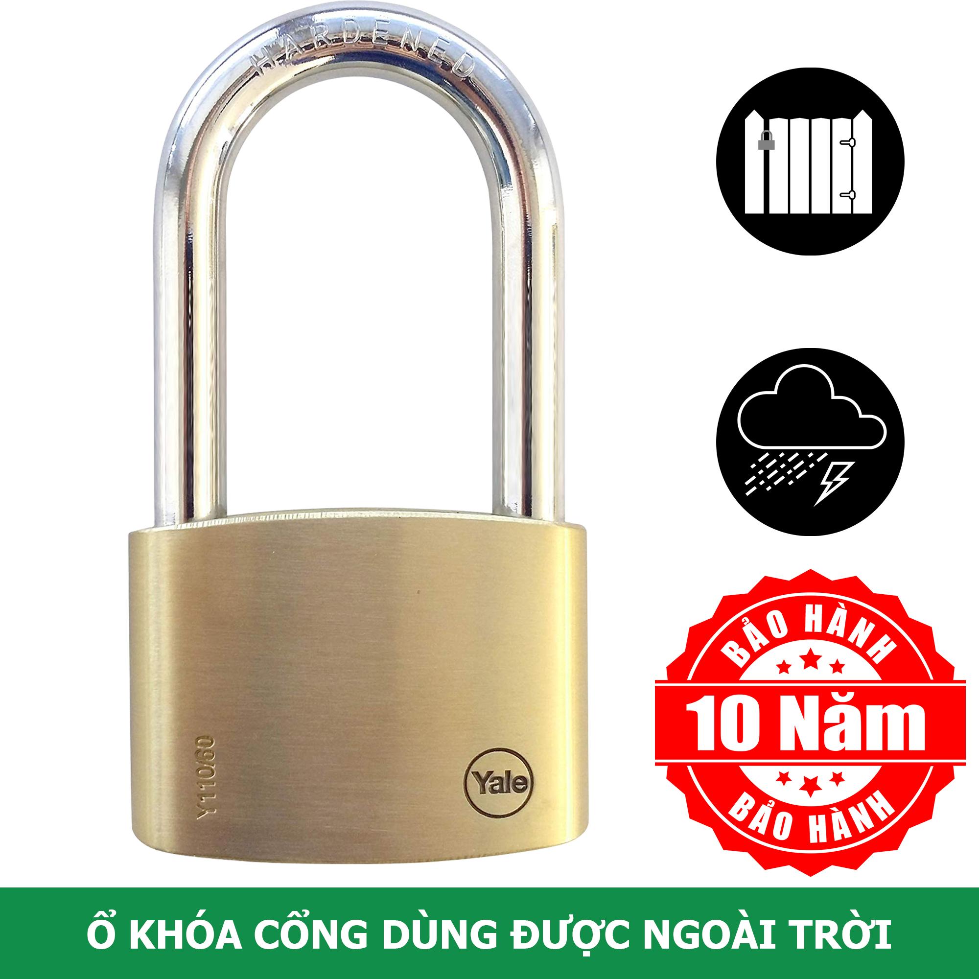 Ổ khóa cửa sử dụng được ngoài trời càng khóa dài 7cm Yale Y110/60/163/1