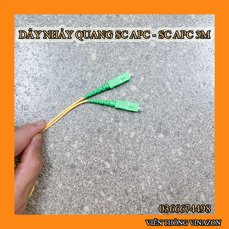 Dây nhảy quang SM SC/APC-SC/APC dài 3m 3.0mm, Simplex