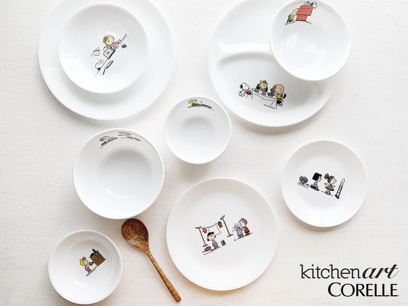 CORELLE, BỘ SẢN PHẨM GỐM THỦY TINH, PEANUTS, BỘ A