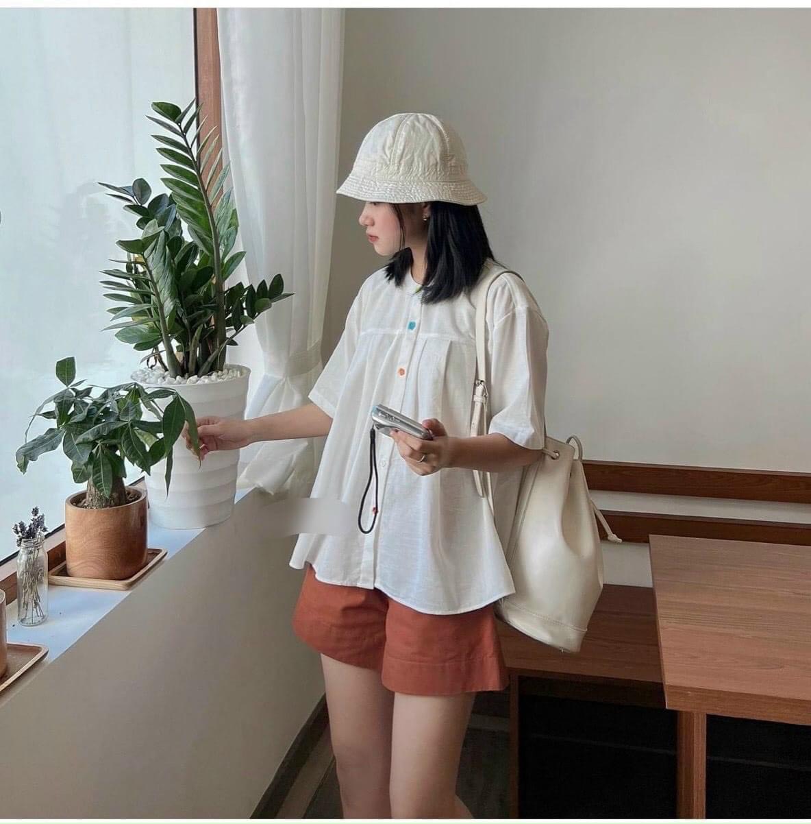 Set áo sơmi kèm quần đùi kaki