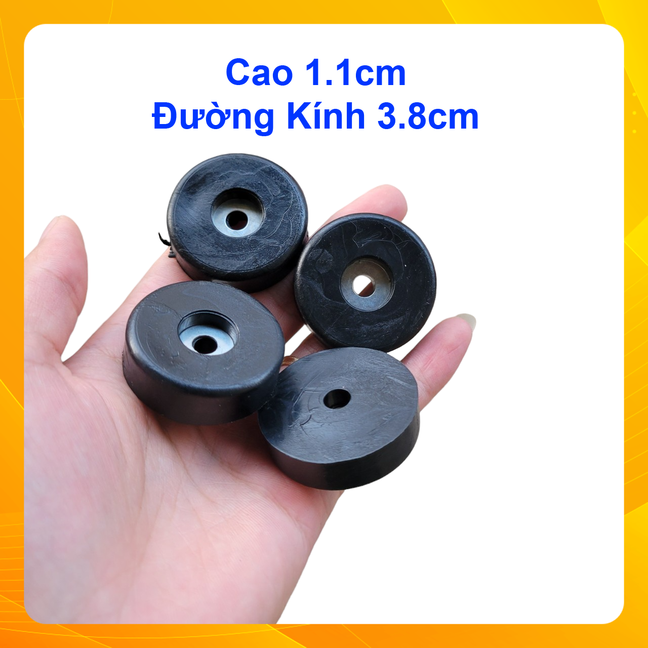Đế Lót Loa Ampli Cao Su Có Lót Long Đền (1 BỘ 4 CÁI) DCS
