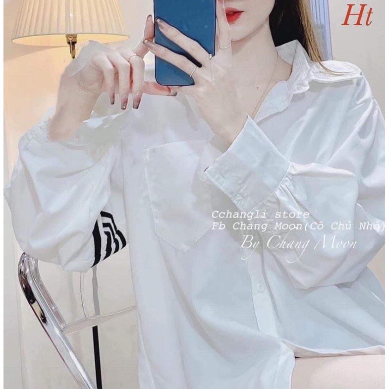 Áo sơ mi bốn sọc tay dài HT12