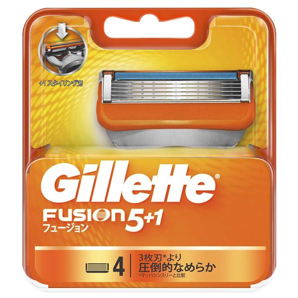 Hộp 4 lưỡi dao cạo râu Gillette Fusion 5+1 Nhật Bản cao cấp