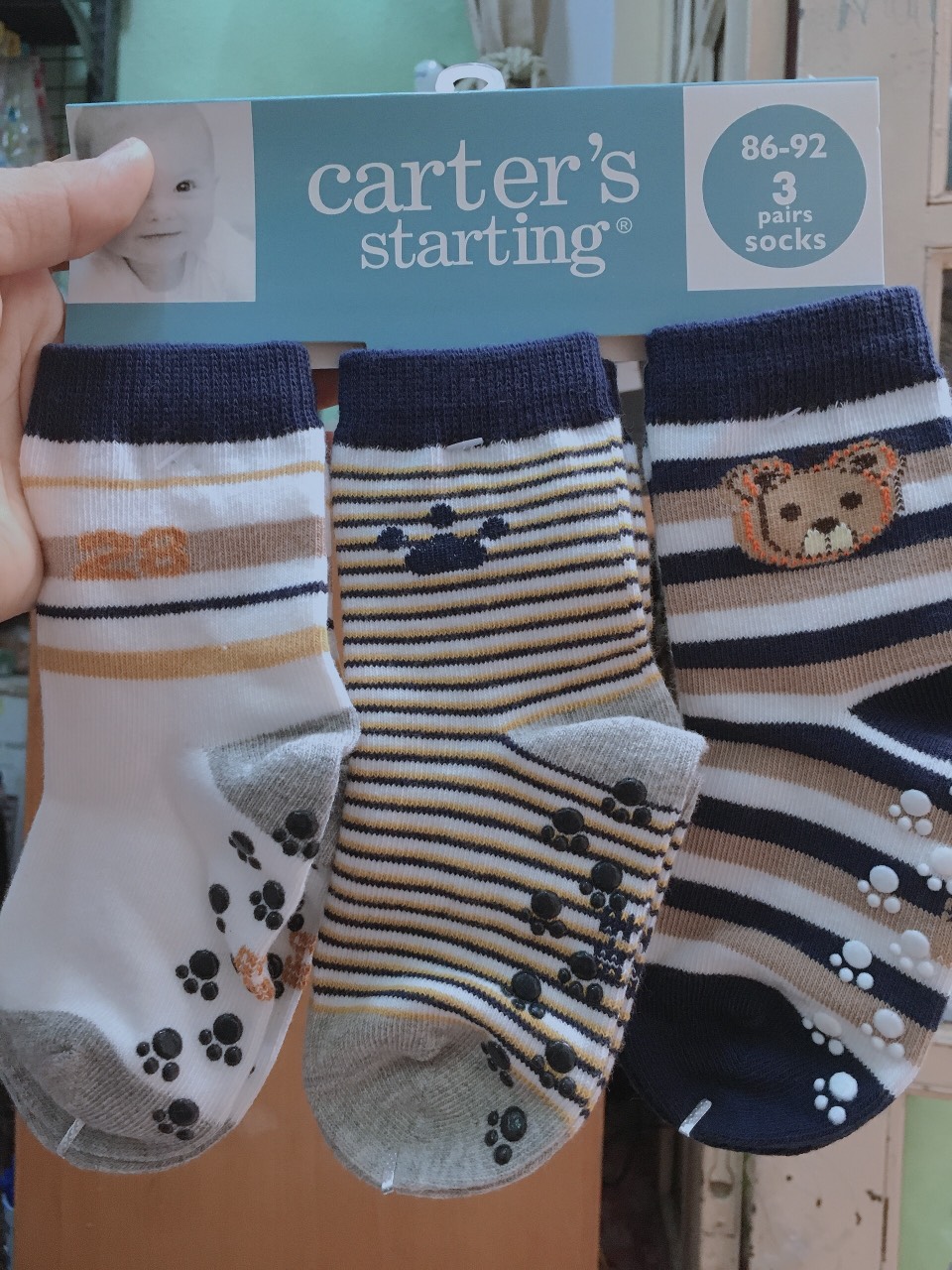set 3 đôi vớ carter nhiều size cho bé trai
