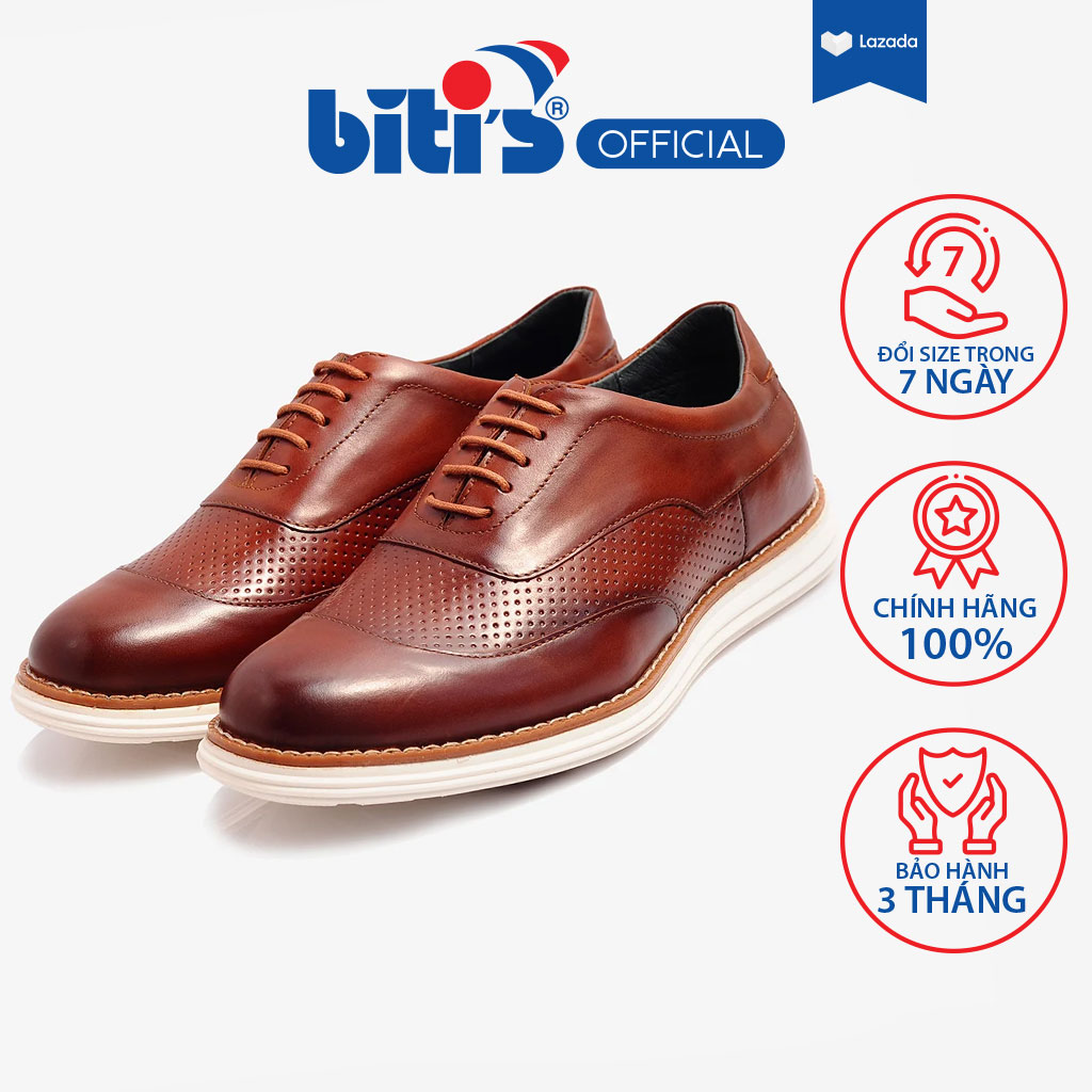 Giày Tây Da Nam Cao Cấp Bitis X DMM359880VDB (Vàng Da Bò) - MixASale