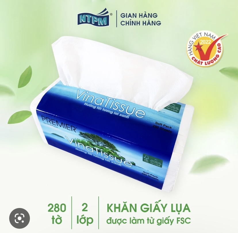 Lô 3 gói khăn giấy Vinatissue 280 tờ (280 tờ x 3)