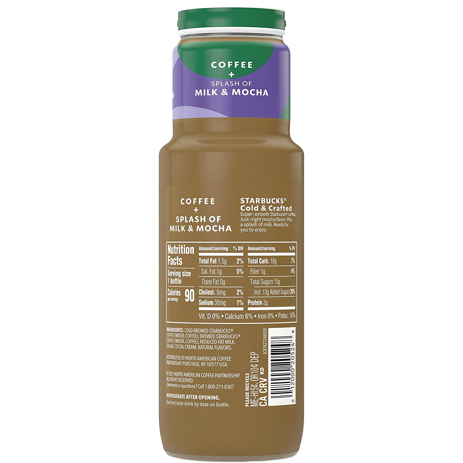CAFE SỮA MOCHA UỐNG LIỀN Starbucks Cold & Crafted Coffee, 325ml (11oz)