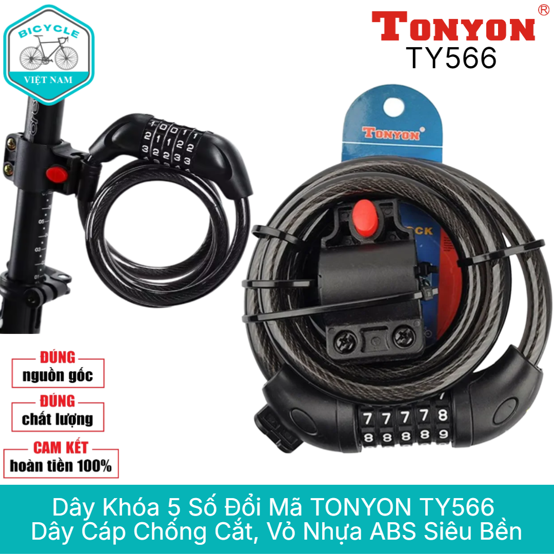 Tonyon Ty566 5-Digit Code Changing Bicycle Lock – Safe, Durable, Easy to Use