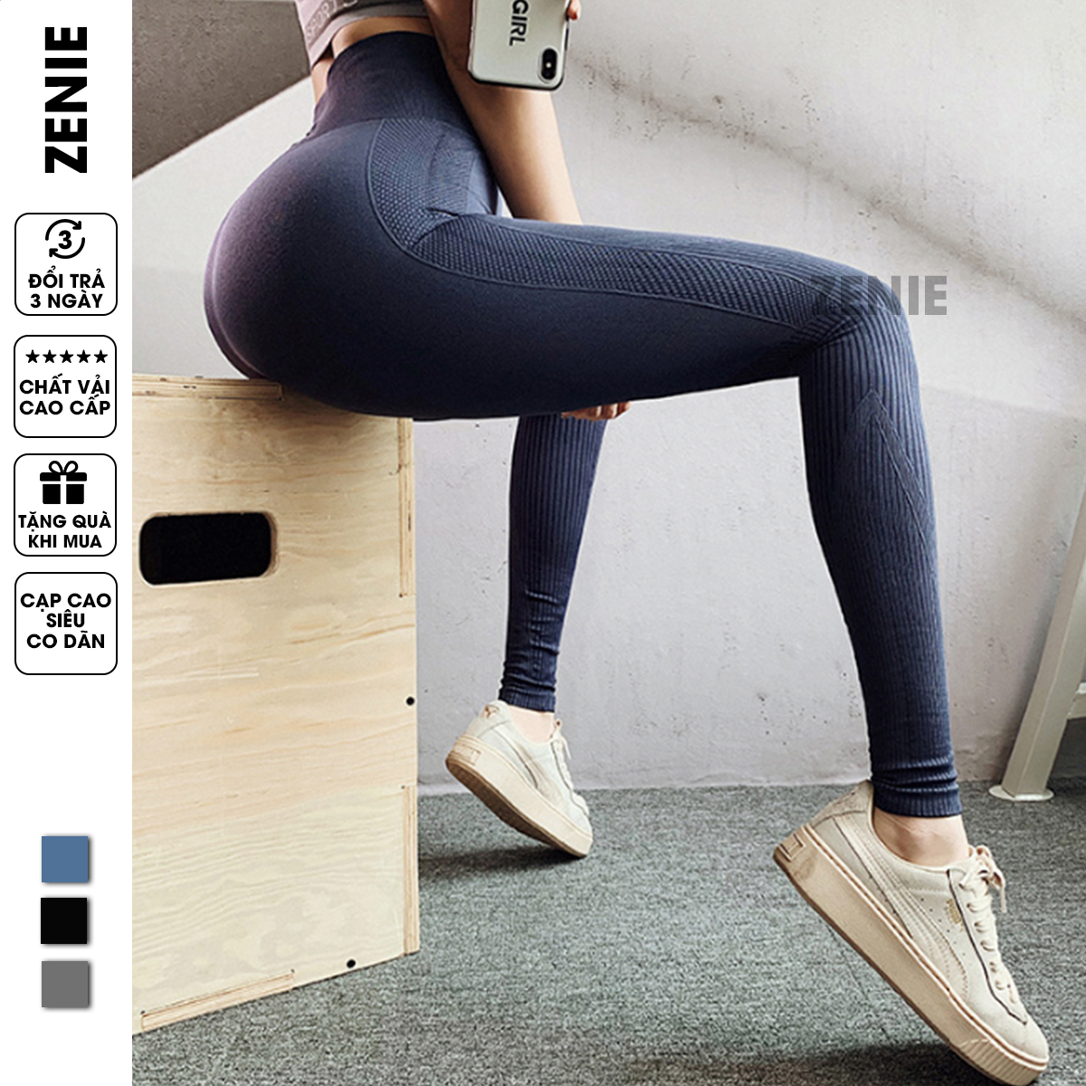 Quần tập Gym Legging Basic Thanh Lịch Siêu Co Dãn Nâng Mông Tôn Dáng Q07