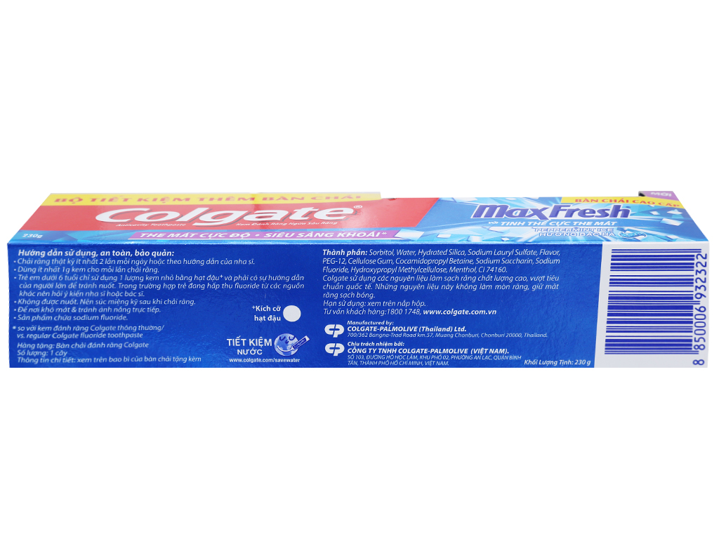 Kem đánh răng Colgate MaxFresh hương bạc hà 230g