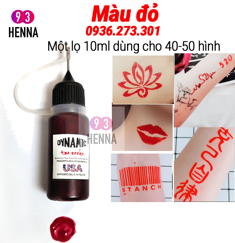 Mực Xăm Tạm Thời 15 ngày lọ 10ml