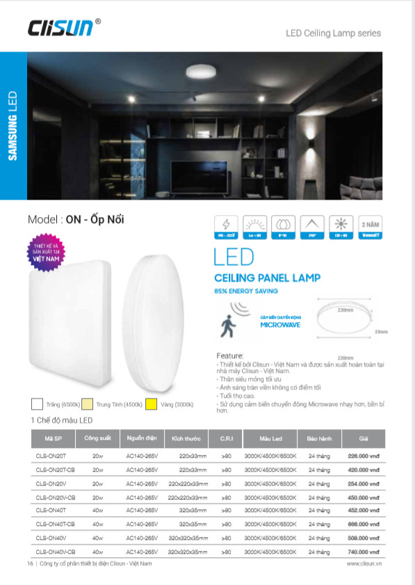 [ BẢO HÀNH 24 THÁNG ] Đèn LED ốp trần lắp nổi 40W - LED ceiling panel lamp 40W
