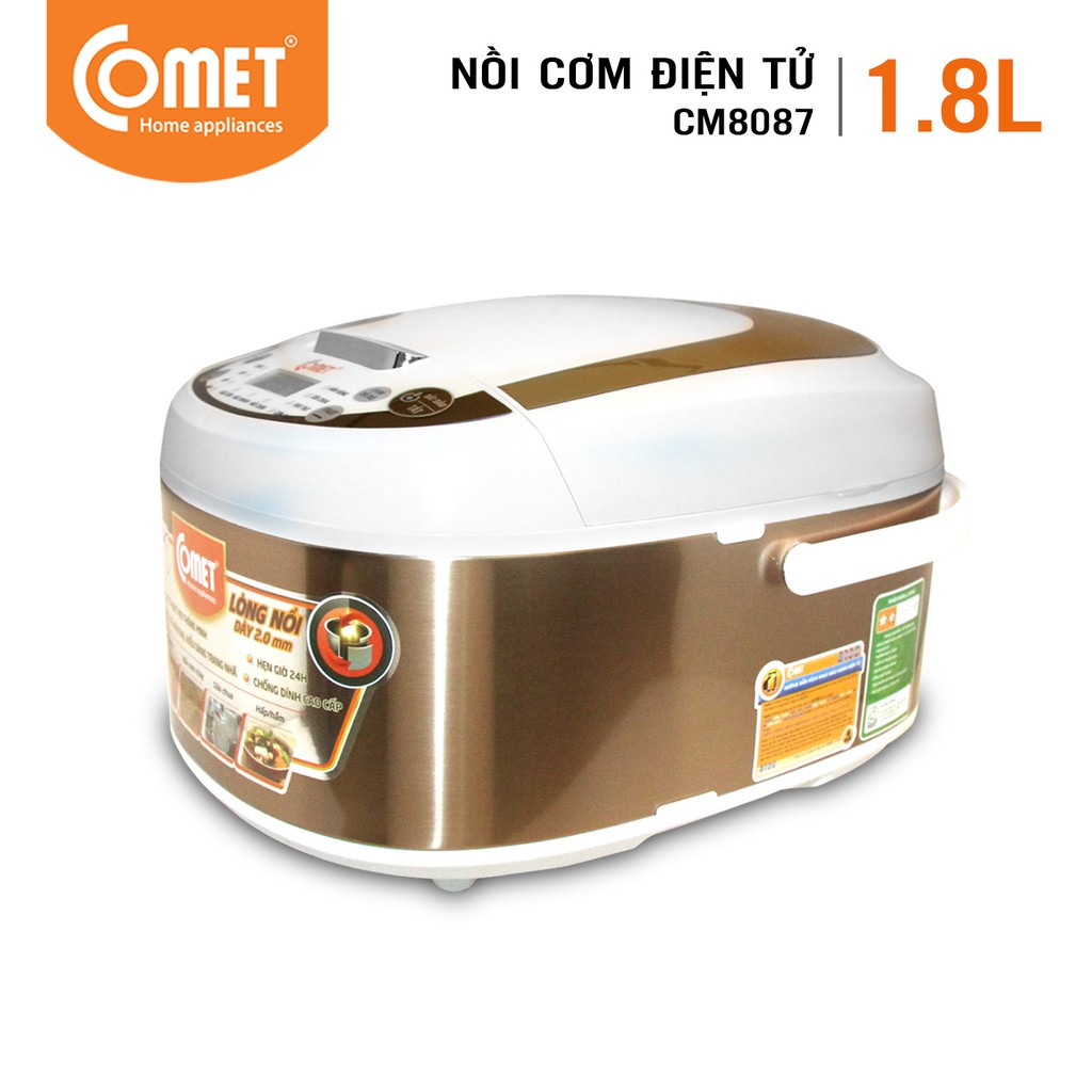 [HCM]Nồi cơm điện tử 1.8L Comet Nồi cơm điện tử mini đa năng. noi com dien tu mini văn phòng thích hợp cho đi du lịch học sinh sinh viên và gia đình nhỏ 1-3 người ăn