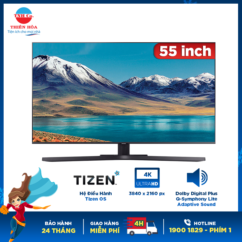 Smart Tivi Samsung 4K 55 inch UA55TU8500 KXXV chính hãng