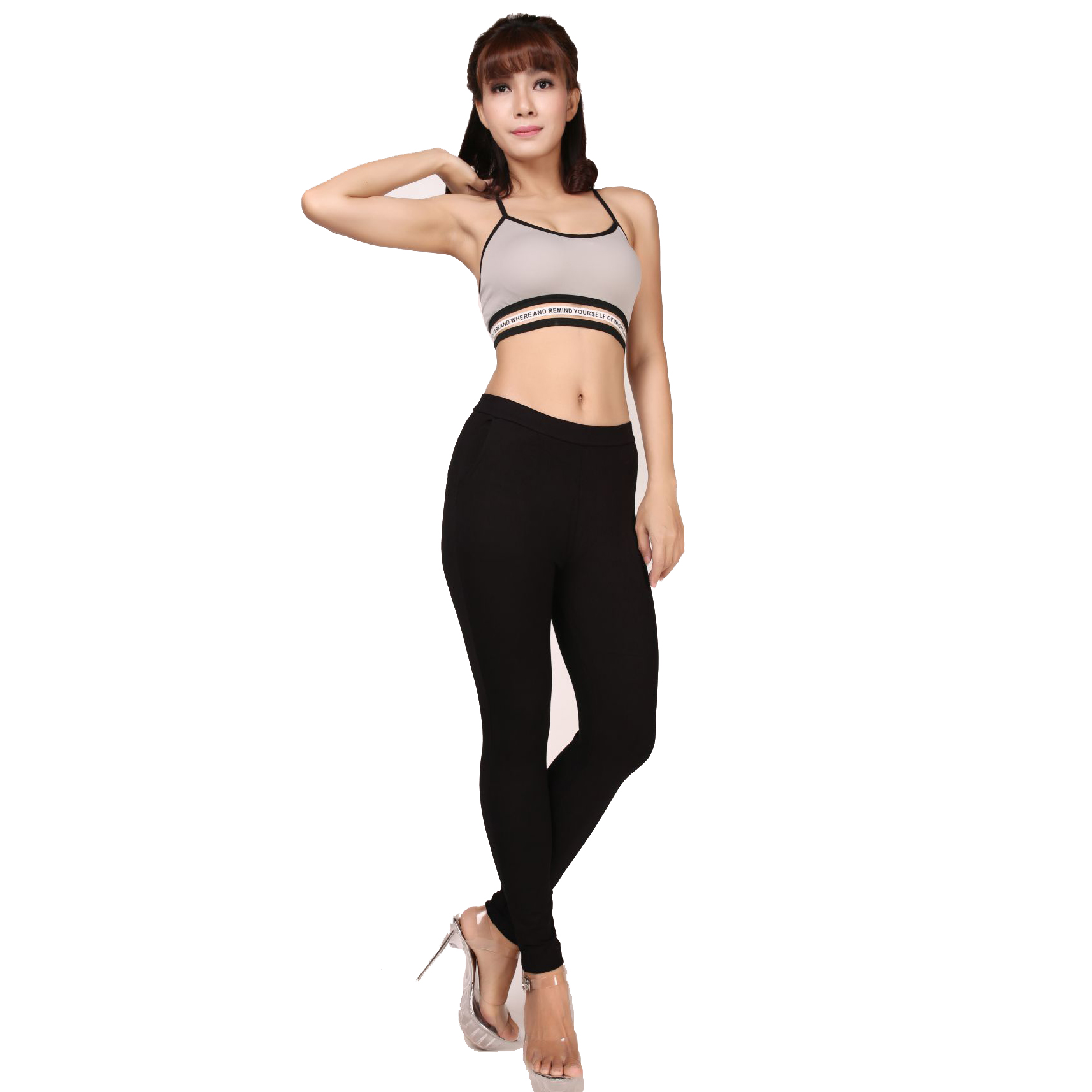 Quần Legging nữ trơn 2 túi xéo