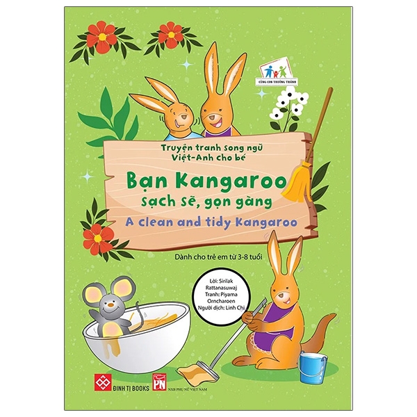 Fahasa - Truyện Tranh Song Ngữ Việt - Anh Cho Bé - A Clean And Tidy Kangaroo - Bạn Kangaroo Sạch Sẽ, Gọn Gàng