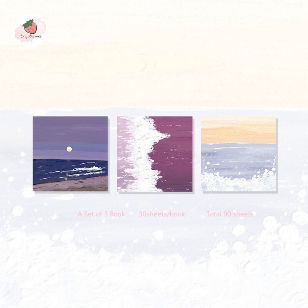 Set 3 tệp note sóng biển 90 tờ