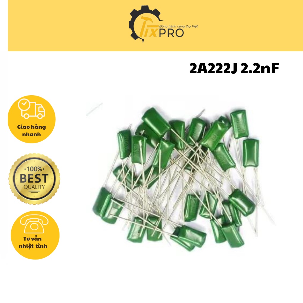 Tụ mica 2A222J 2.2nF 100V ( 10 chiếc )