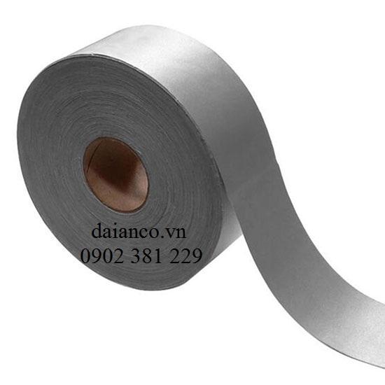 Cuộn dây phản quang vải poly màu xám bản 5cm*100m (ORP-0001)