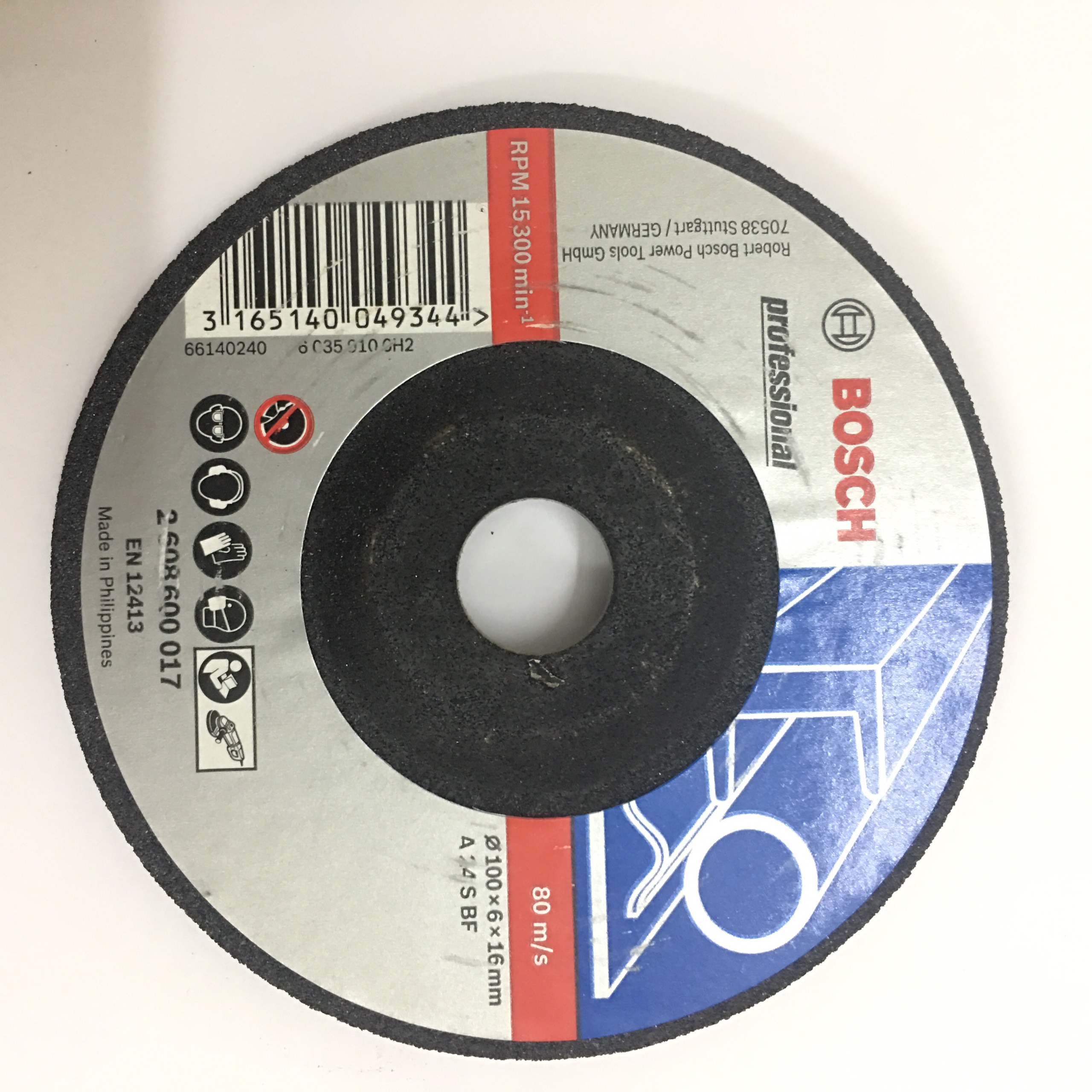 Bộ 5 lưỡi đá mài sắt Bosch 100x6x16mm